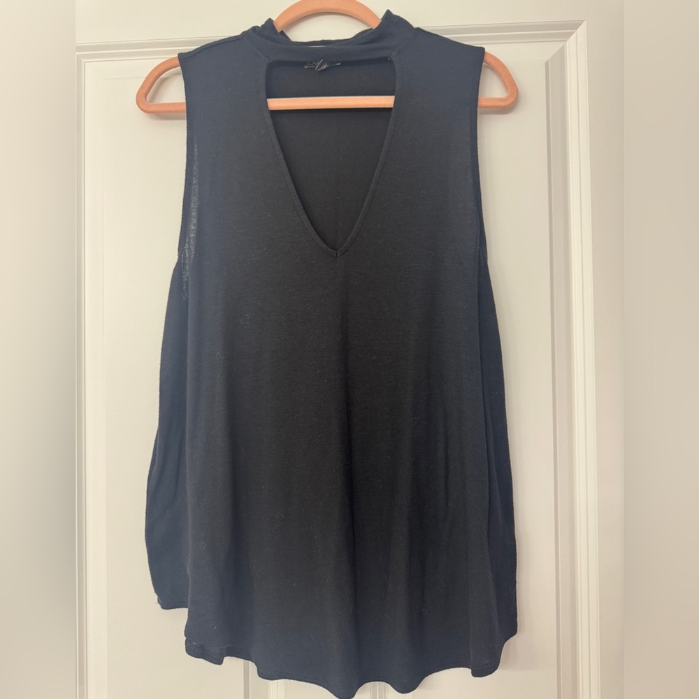 Express No Sleeve Black Shirt Size Large